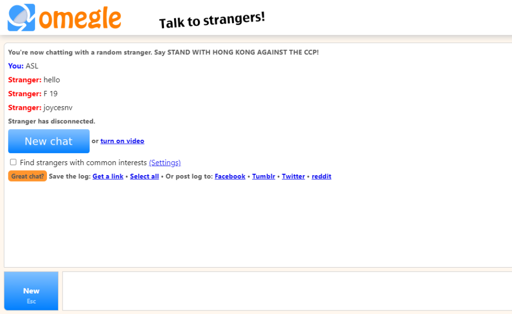 what is ASL in omegle